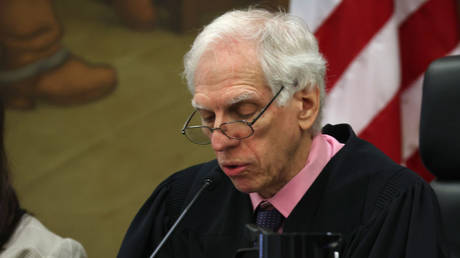 Justice Arthur Engoron speaks during the trial of former US President Donald Trump at New York State Supreme Court on October 03, 2023.