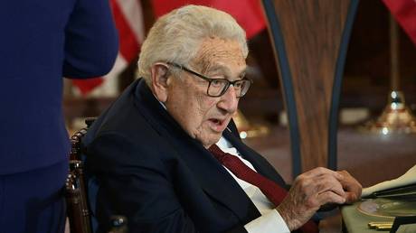 FILE PHOTO: Former US Secretary of State Henry Kissinger