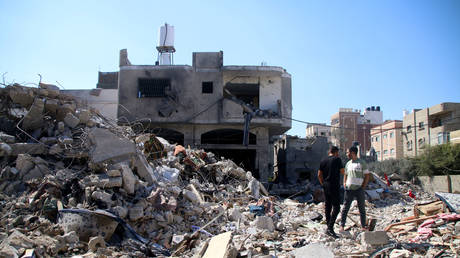 Aftermath of IDF airstrike in Khan Younis, Gaza