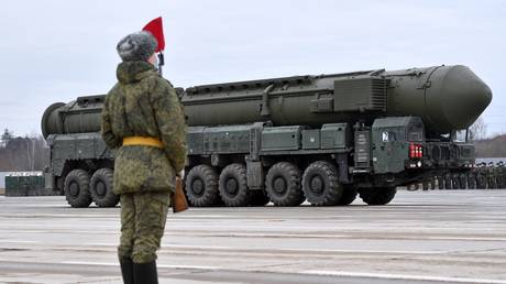 FILE PHOTO: A Russian Yars ICBM launcher