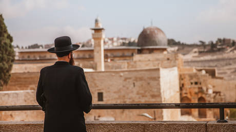 FILE PHOTO: A jewish looking at the wailing wall in Jerusalem, Israel.
