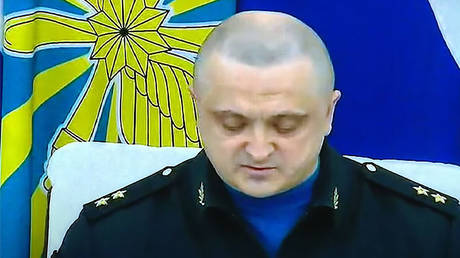 FILE PHOTO: General Victor Afzalov is seen in a screenshot from a video released by the Russian Defense Ministry.