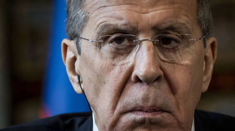 FILE PHOTO: Russian Foreign Minister Sergey Lavrov attends a pressconference in Rome, Italy, on February 18, 2020