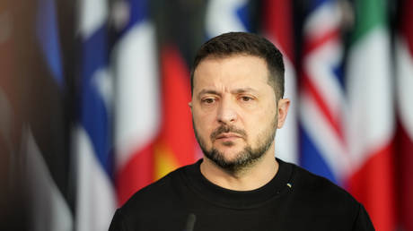Vladimir Zelensky addresses a media conference prior to a meeting of NATO defense ministers in Brussels, Belgium, October 11, 2023