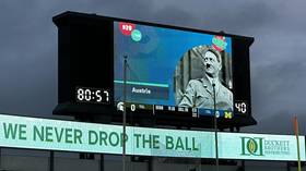 US college apologizes over Hitler display at football game
