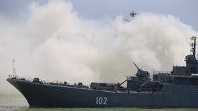 Russian military destroys Ukrainian seaborne drones