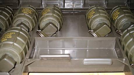 FILE PHOTO. DM51 grenades pictured in their transport case.