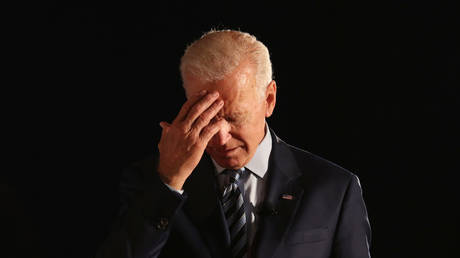 Joe Biden pauses as he speaks during the AARP and The Des Moines Register Iowa Presidential Candidate Forum at Drake University on July 15, 2019 in Des Moines, Iowa.