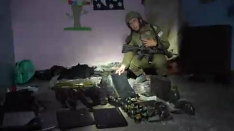 Screenshot of IDF spokesman Daniel Hagari purportedly inside a hospital in Gaza, November 13, 2023.