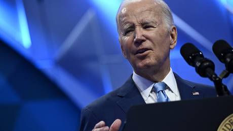 US President Joe Biden addresses the CEO summit at the Asia-Pacific Economic Cooperation (APEC) Leaders' Week in San Francisco, California, on November 16, 2023.