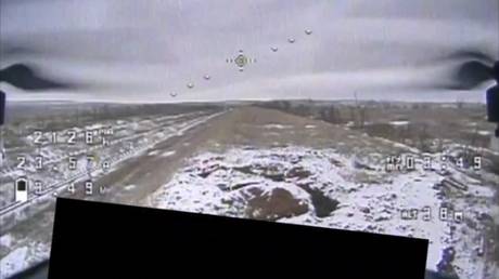 Russian drone destroys Ukrainian fortified position (VIDEO) — RT Russia & Former Soviet Union