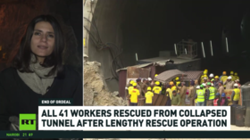 WATCH: 41 men freed from collapsed tunnel