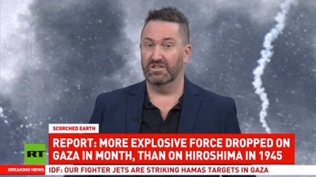 More explosive power used against Gaza in a month than on Hiroshima (VIDEO) — RT World News
