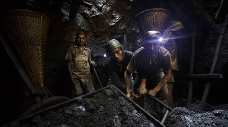 FILE PHOTO: A coal mine in Jaintia Hills, Meghalaya in India.