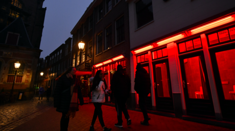 General view of Red Light District on December 10, 2022 in Amsterdam, Netherlands