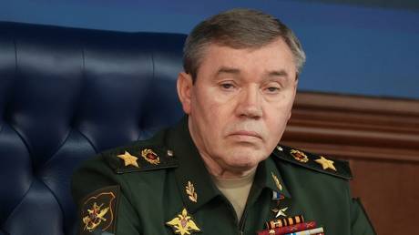Chief of the General Staff of the Russian Armed Forces - First Deputy Defence Minister Valery Gerasimov attends an expanded meeting of the Defence Ministry Board at the National Defence Control Centre in Moscow, Russia.