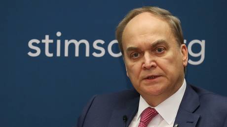 FILE PHOTO: Russian Ambassador to the US Anatoly Antonov at an event in Washington, DC in 2019.