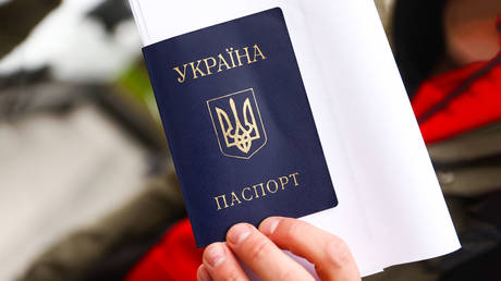 FILE PHOTO: A Ukrainian passport.