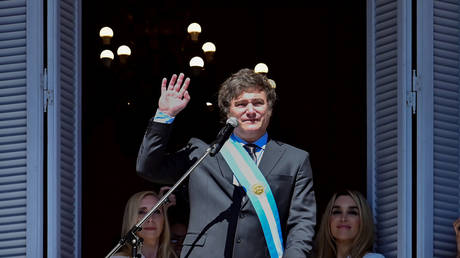 FILE PHOTO: Argentinian President Javier Milei