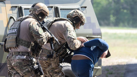 File photo: State Border Service of Ukraine personnel during a training exercise, May 2019.