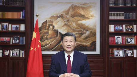Xi Jinping delivers a New Year message in Beijing, China, December 31, 2023