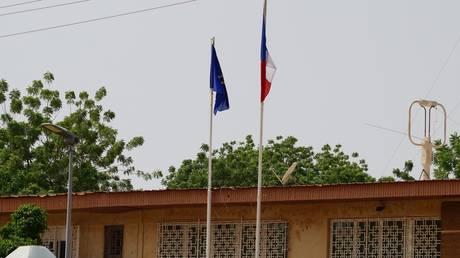 FILE PHOTO: The French Embassy in Niamey, Niger, August 31, 2023