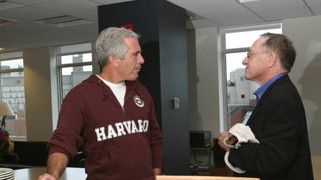Jeffrey Epstein with sometime defense lawyer Alan Dershowitz