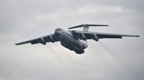FILE PHOTO: IL-76 military transport aircraft.