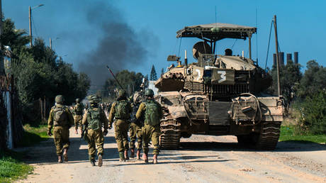 Israeli soldiers operating in the Gaza Strip.