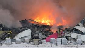 Inferno engulfs warehouse of Russian e-commerce giant (VIDEO)