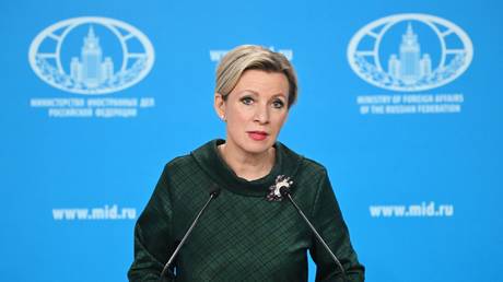 FILE PHOTO: Russian Foreign Ministry’s spokeswoman Maria Zakharova attends her weekly briefing in Moscow, Russia.