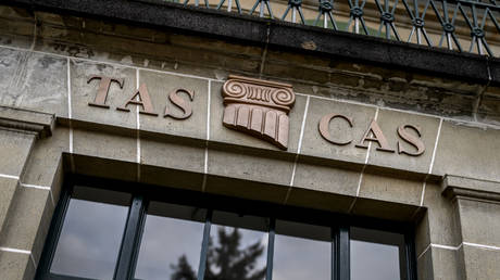 FILE PHOTO: The building hosting the Court of Arbitration for Sport (CAS) is seen in Lausanne.