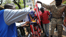 Protesters in Africa burn Western flags (VIDEO)