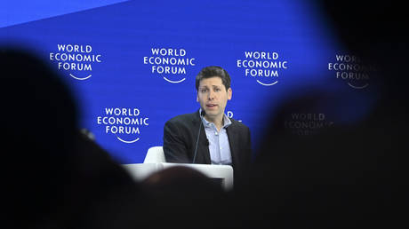 FILE PHOTO: OpenAI CEO Sam Altmanspeaks at the World Economic Forum in Davos, Switzerland, January 18, 2024