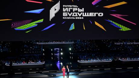 The 'Games of the Future' closing ceremony is held in Kazan, Russia, on March 3, 2024.
