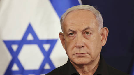 PM Benjamin Netanyahu at Kirya military base, Tel Aviv, Israel, October 28, 2023.