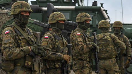 FILE PHOTO. Polish soldiers seen at the training ground in Nowa Deba, Poland.