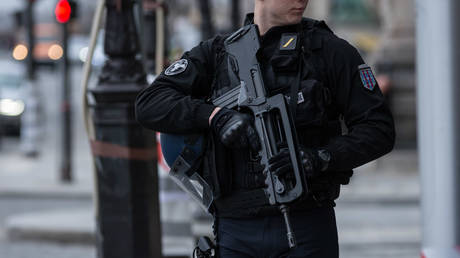 A police officer in Paris on February 3, 2017.