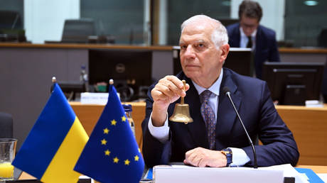 EU foreign policy chief Josep Borrell at an EU-Ukraine Association Council Meeting, Brussels, Belgium, March 20, 2024.