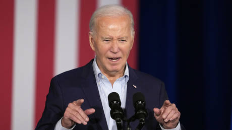 Joe Biden speaks about the US economy in Las Vegas, Nevada, March 19, 2024