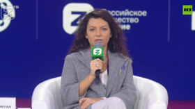 RT editor-in-chief Margarita Simonyan speaks at World Youth Festival