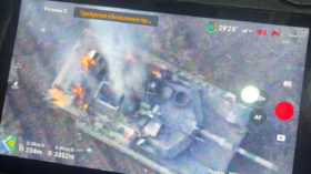 Destroyed Ukrainian Abrams tank labeled ‘empty tin can’