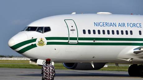 FILE PHOTO: The presidential jet of the Nigerian Air Force (NAF).