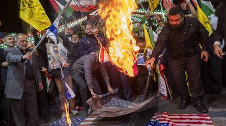 Iranians protest after the killing of General Mohammad Reza Zahedi in a presumed Israeli airstrike on the Iranian consulate in Damascus.