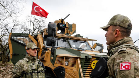 Turkish troops at a NATO exercise, Korzeniewo, Poland, March 4, 2024