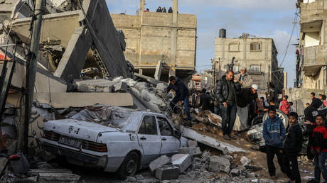 Search and rescue efforts following an Israeli airstrike on Rafah, Gaza, March 3, 2024
