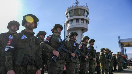 FILE PHOTO. Russian peacekeepers in Azerbaijan.