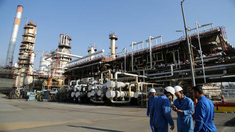  A general view of Isfahan Refinery, one of the largest refineries in Iran and is considered as the first refinery in the country in terms of diversity of petroleum products in Isfahan, Iran on November 08, 2023.