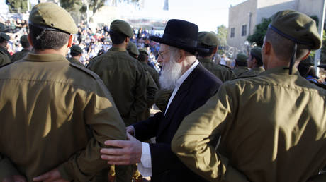 Netzah Yehuda volunteers at their military graduation, May 2013, Jerusalem, Israel