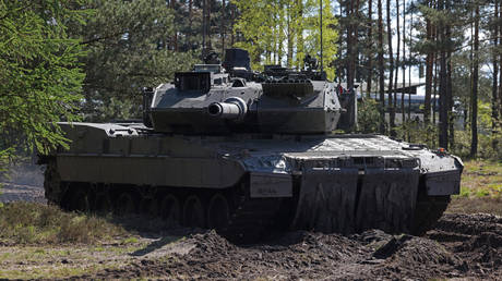 FILE PHOTO: A Leopard 2 A7 main battle tank of the Bundeswehr.